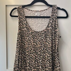 J. Crew Animal Print Tank Dress - Brown and Black
